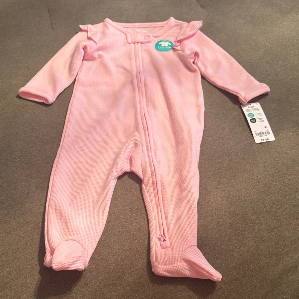 Carters pink onesie pajamas 3-6 month new with tags
